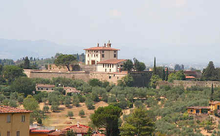 Casino del Cavaliere porcellain museum seen from San Miniato al Monte